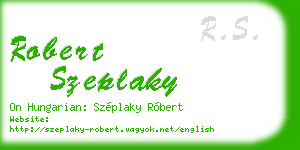 robert szeplaky business card