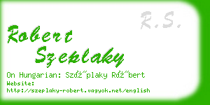 robert szeplaky business card